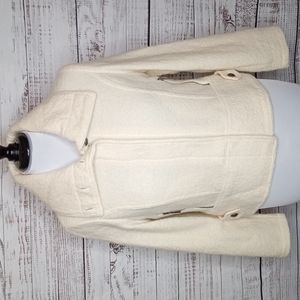 Willi Smith Jacket 100% Wool Cream Sz Large